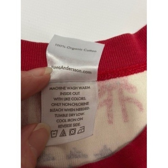 Hanna Andersson Kids Christmas‎ Pajama Set Reindeer Holiday 150/Size 12 - Picture 4 of 9